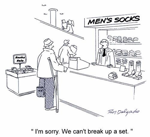 'I'm sorry. We can't break up a set.'
