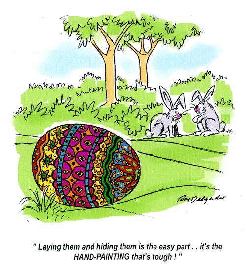 'Laying them and hiding them is the easy part... it's the hand painting that's tough!'