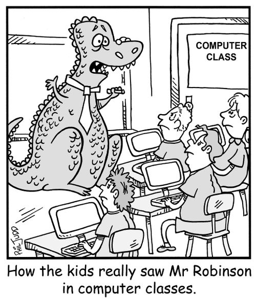 'How kids really saw Mr Robinson in computer classes.'
