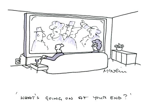 'What's going on at your end?'