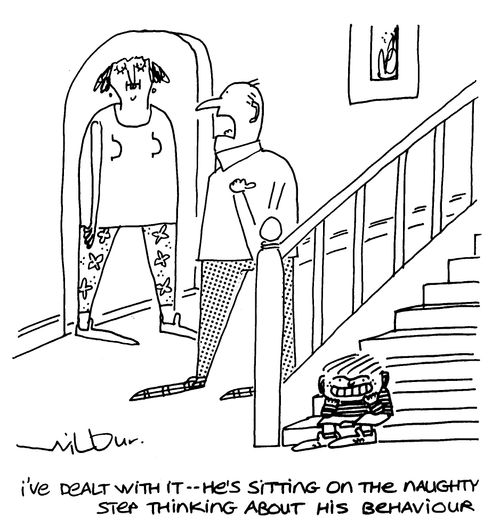 'I've dealt with it - he's sitting on the naughty step thinking about his behaviour.'