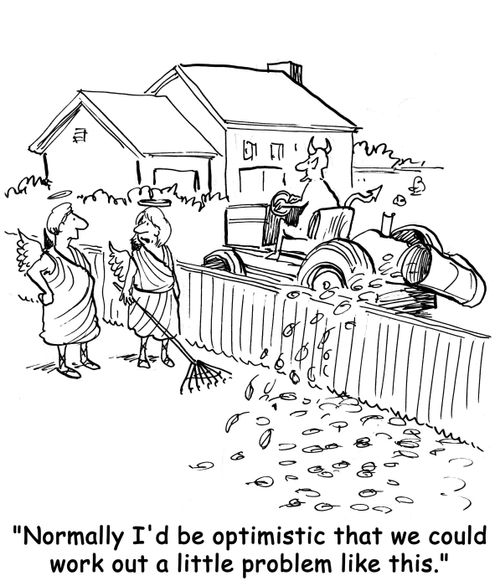 'Normally I'd be optimistic that we could work out a little problem like this.'