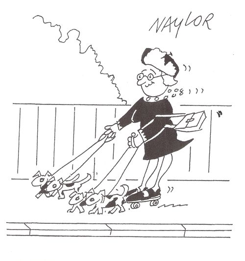 Roller-skates and Walking the Dogs