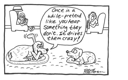 'Once in a while - pretend like you hear something they don't. It drives them crazy!'