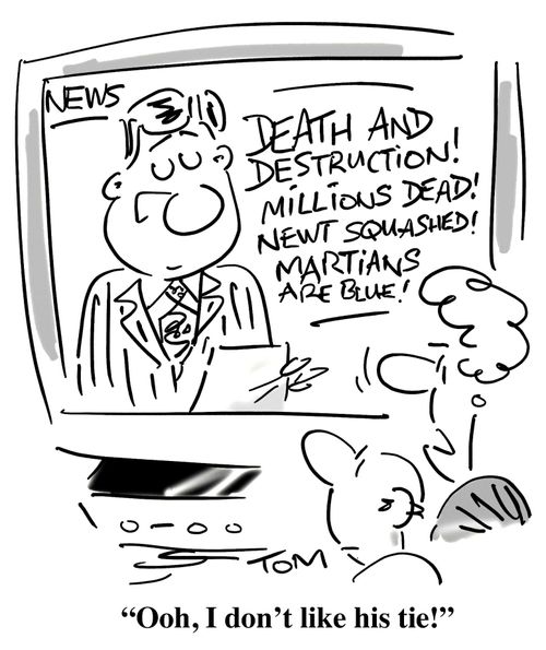 'Ooh, I don't like his tie!'