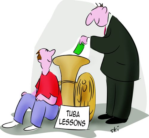Tuba lessons beggar.
