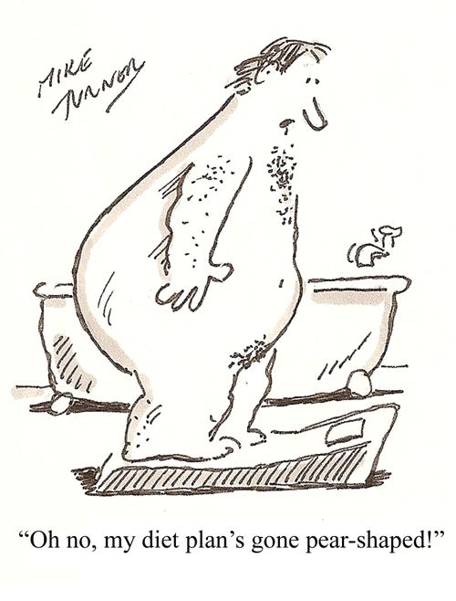 'Oh no, my diet plan's gone pear-shaped!'