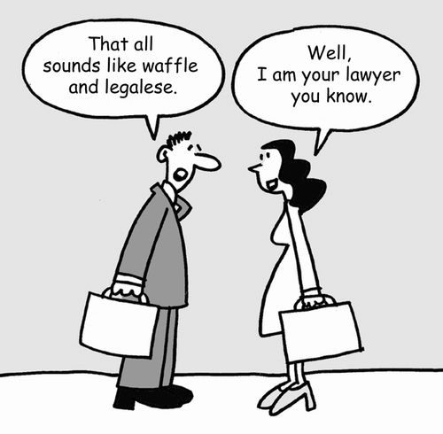 'That all sounds like waffle and legalese.'