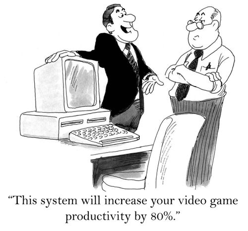 'This system will increase your video game productivity by 80%.'
