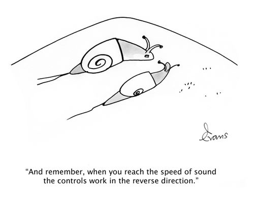 'And remember, when you reach the speed of sound the controls work in the reverse direction.'