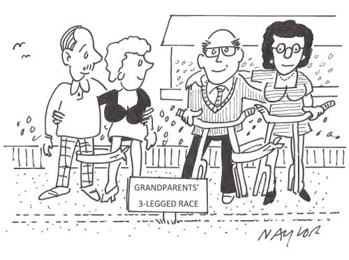 Grandparents' 3-Legged Race.