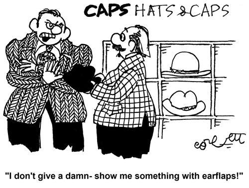 Hats & Caps: 'I don't give a damn - show me something with earflaps!'