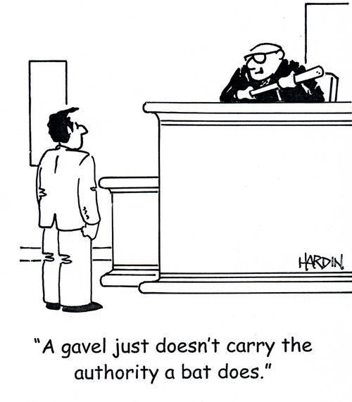'A gavel just doesn't carry the authority a bat does.'