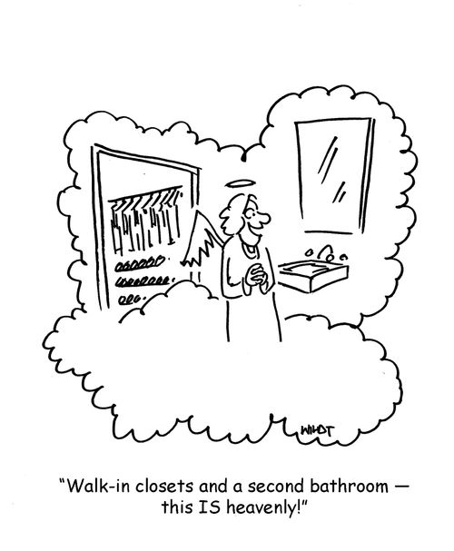 'Walk-in closets and a second bathroom - this IS heavenly!'