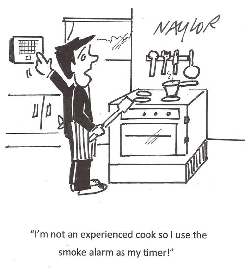 'I'm not an experienced cook so I use the smoke alarm as my timer!'