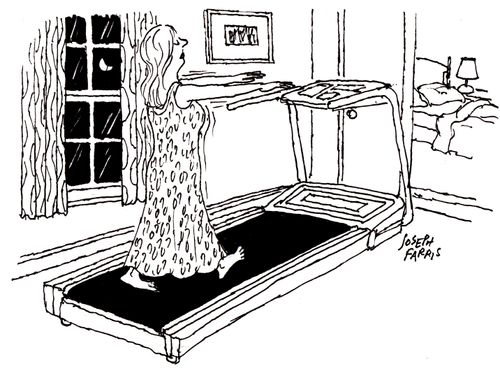 Sleepwalker on treadmill