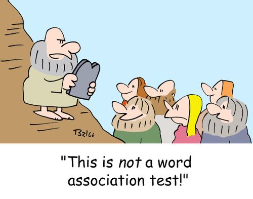 'This is NOT a word association test!'