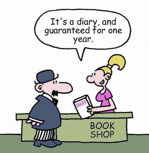 'It's a diary and guaranteed for one year.'