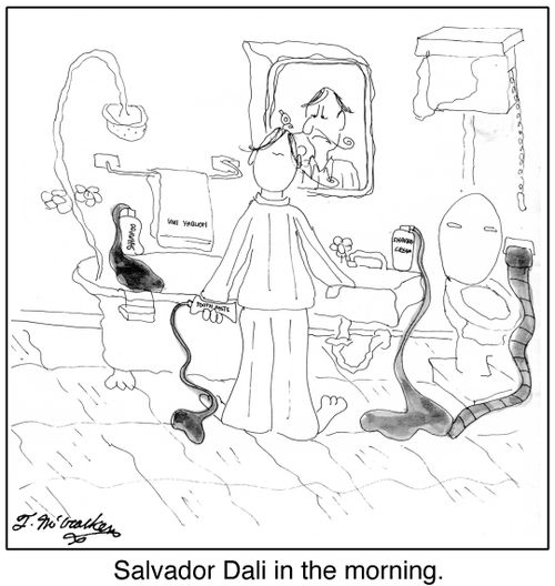 Salvador Dali in the morning.
