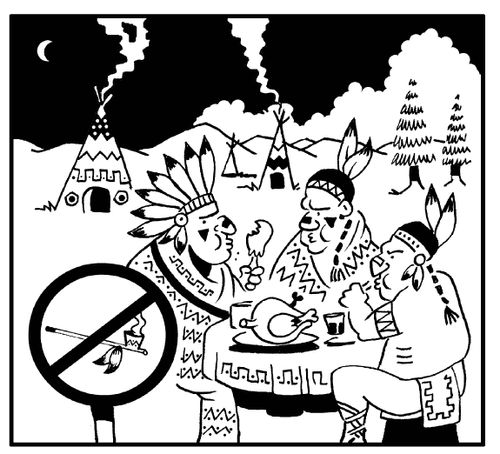 No smoking section at Indian reservation.