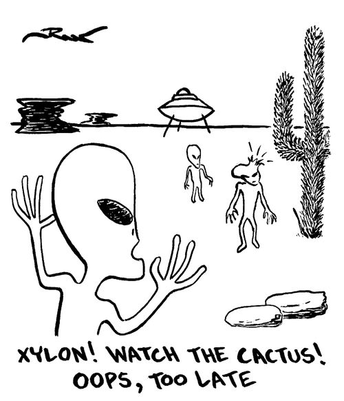 Xylon! Watch the cactus! Ooops, too late.