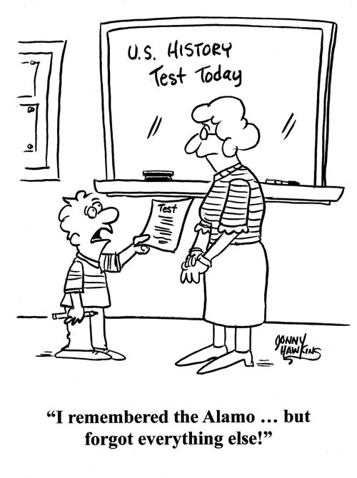 History student: 'I remembered the Alamo ... but forgot everything else!'