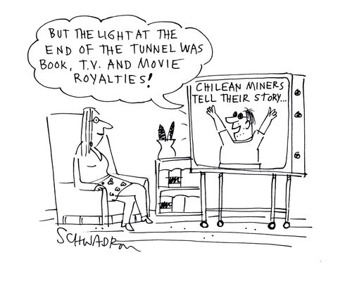 'But the light at the end of the tunnel was book, T.V. and movie royalties.'