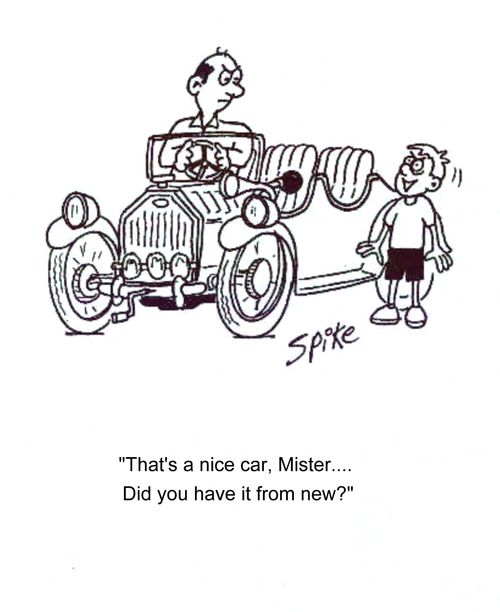 'That's a nice car, Mister....Did you have it from new?'