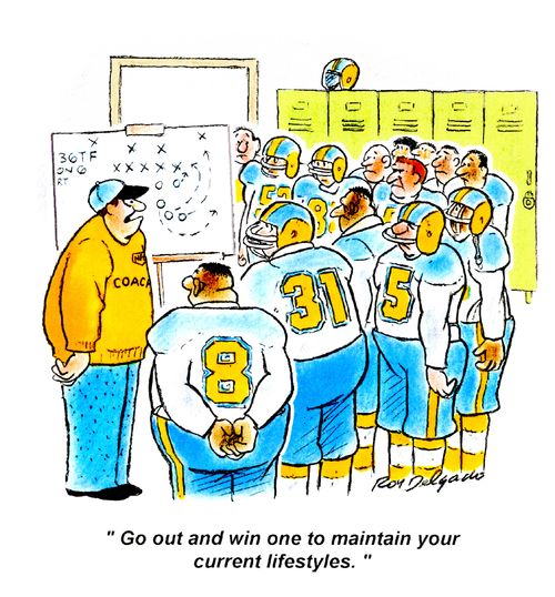 'Go out and win one to maintain you current lifestyles.'