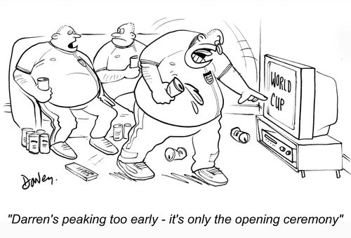World Cup: 'Darren's peaking too early - it's only the opening ceremony.'