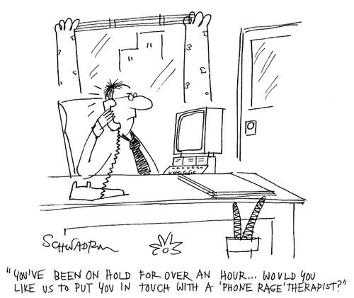 "Would you like us to put you in touch with a phone rage 'therapist'?"