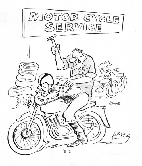 Motor Cycle Service - Biker having more studs added to jacket