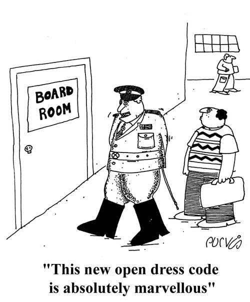 "This new open dress code is absolutely marvellous"