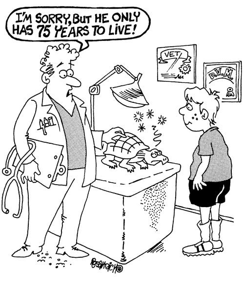 "I'm sorry, but he only has 75 years to live!"