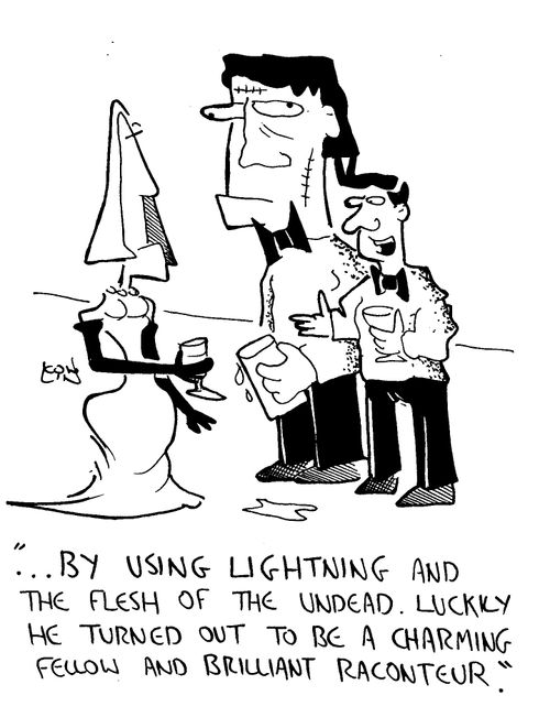 '...by using lightning and the flesh of the undead. Luckily, he turned out to be a charming fellow and brilliant raconteur.'