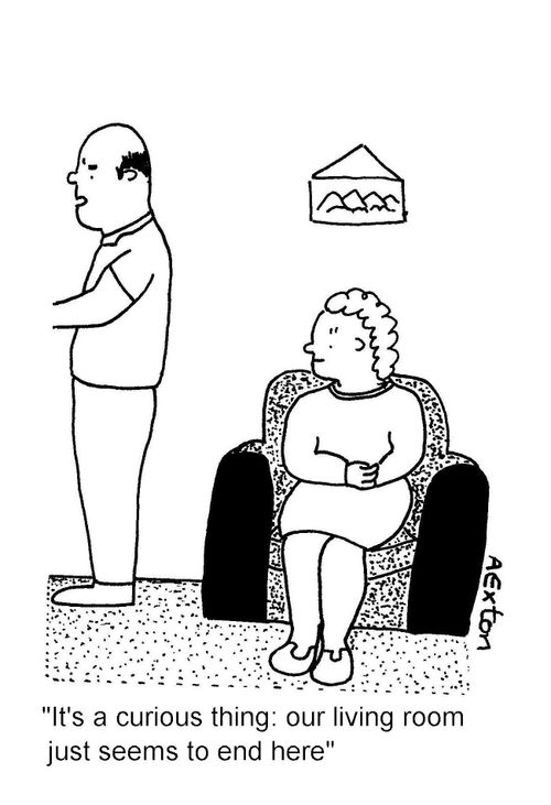 "It's a curious thing: our living room just seems to end here."
