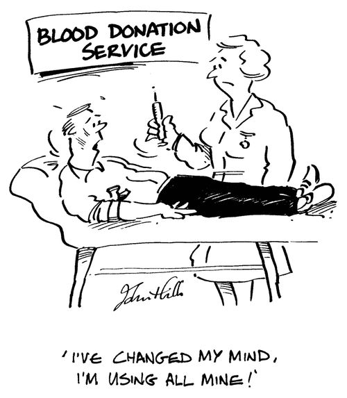 'I've changed my mind, I'm using all mine!'