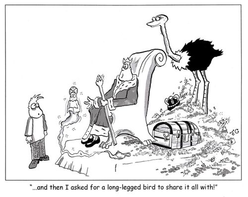 '...and then I asked for a long-legged bird to share it with!'