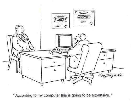 'According to my computer this is going to be expensive.'