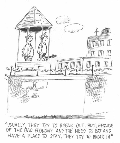 'Usually, they try to break out, but, because of the bad economy and the need to eat and have a place to stay, they try to break in.'