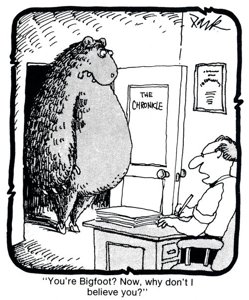 'You're Bigfoot? Now, why don't I believe you?'