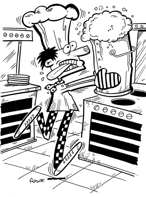 Struggling chef.