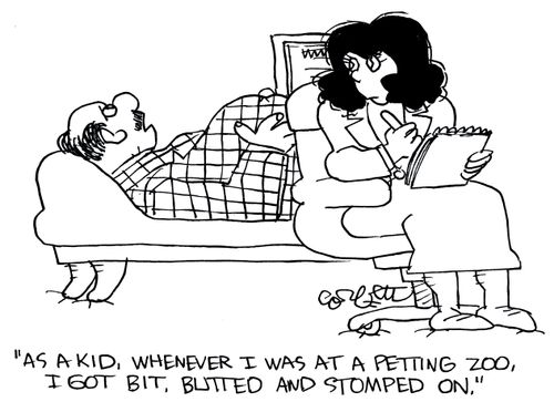 'As a kid, whenever I was at a petting zoo, I got bit, butted and stomped on.'
