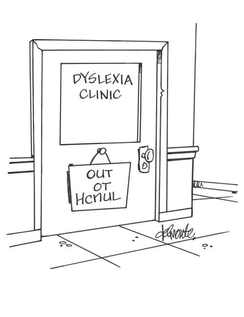 Dyslexia clinic with a signa: Out Ot Hcnul