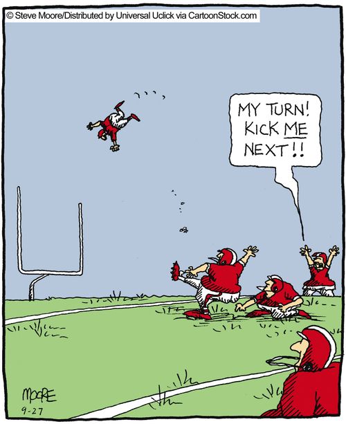 'My turn! Kick me next!!'