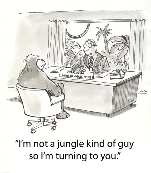 'I'm not a jungle kind of guy so I'm turning to you.'
