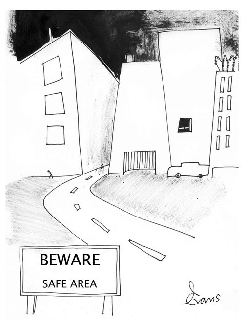 Beware: Safe Area.
