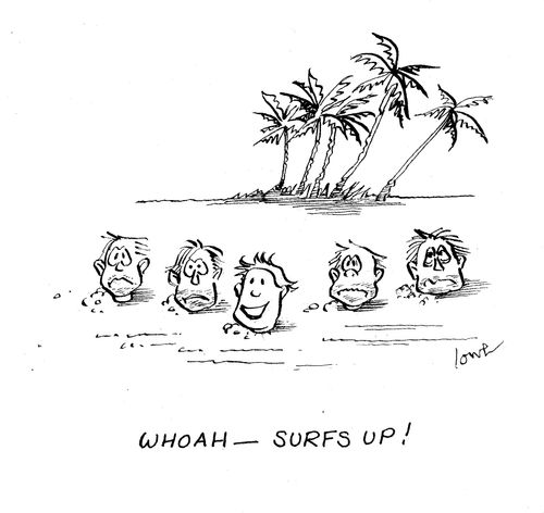 'Whoah - surfs up!'