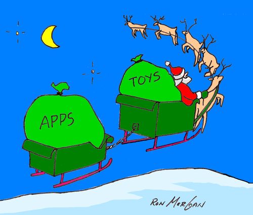 Santa Claus delivers toys and Apps.
