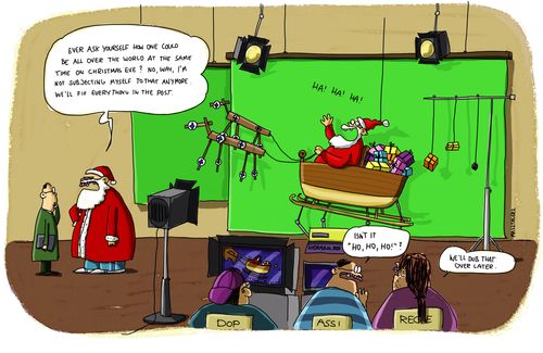'Ever ask yourself how one could be all over the world at the same time on Christmas Eve?'